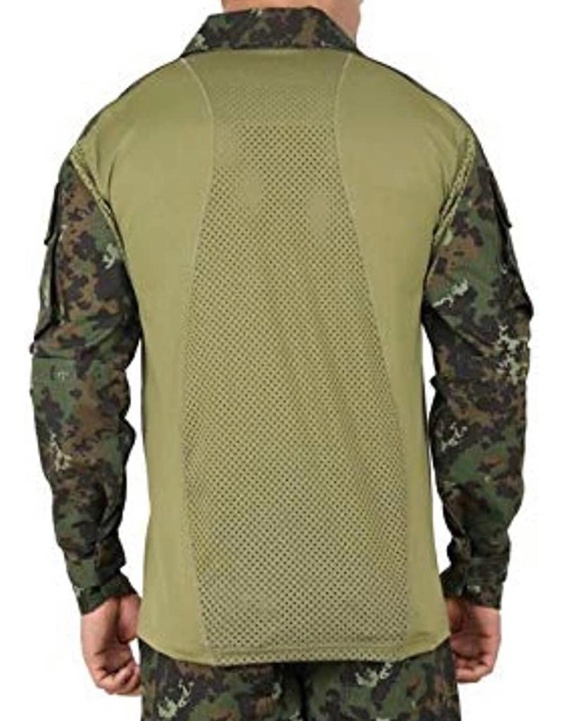 Army Combat T-Shirt Olive with Camouflage Sleeves for Army Personnel - Image 2