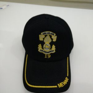 Black Military Mesh Cap with Grenadiers Crest & Mewar Embroidery