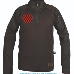Army Sirmoor Sniper T-Shirt Dark Brown with Front Logo and Back Print for Army Personnel