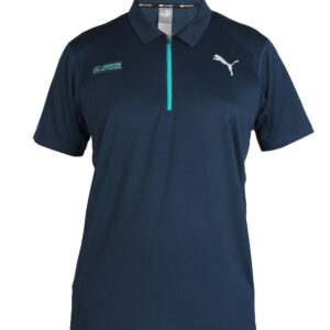 Men's Motorsport Edition Quarter-Zip Performance Polo – Navy Blue