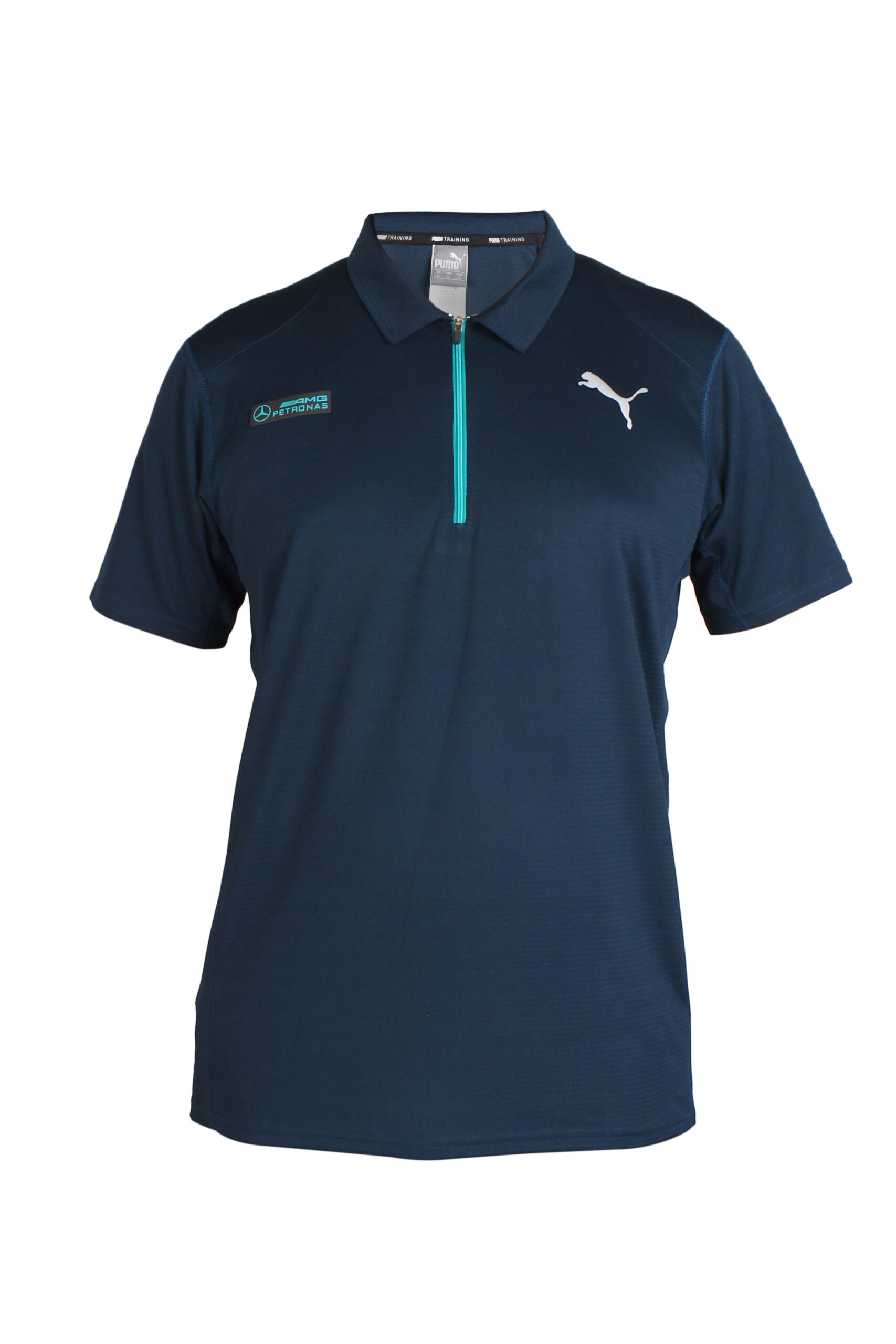 Men's Motorsport Edition Quarter-Zip Performance Polo – Navy Blue
