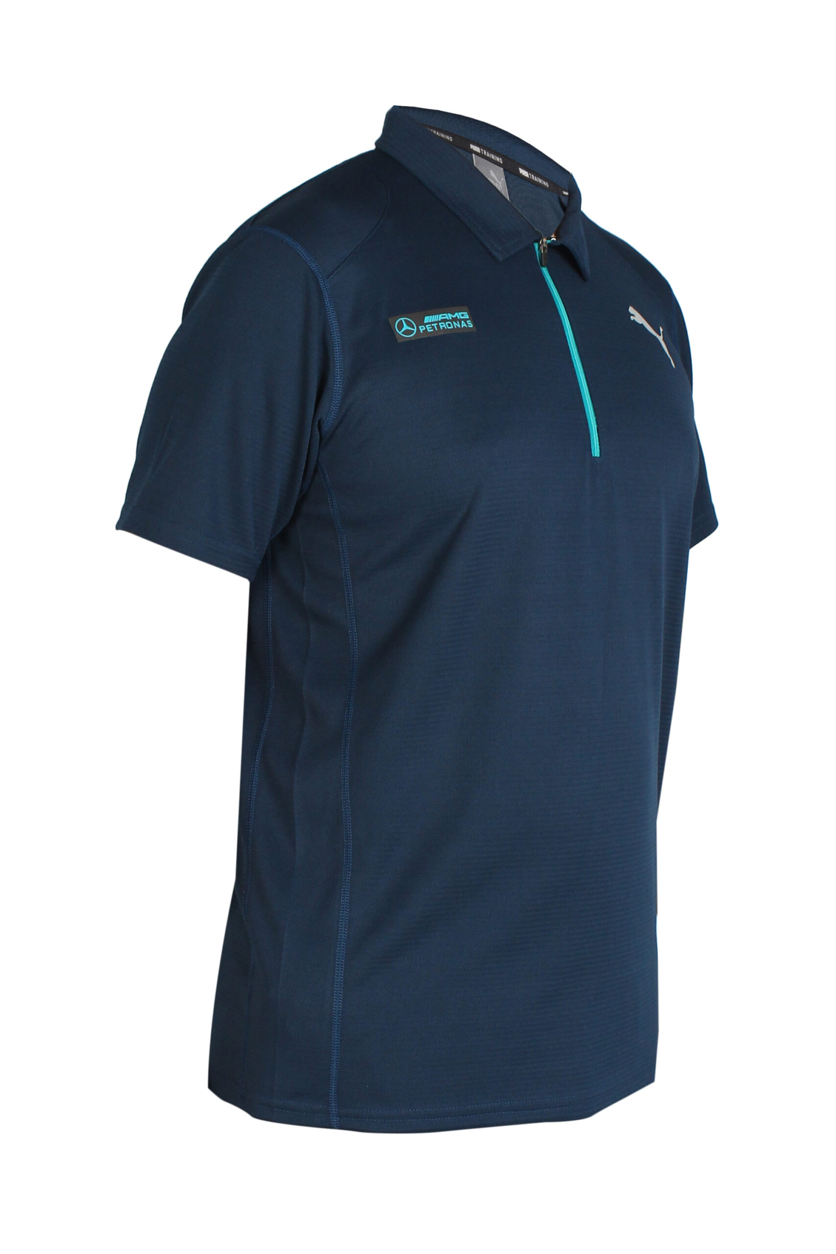 Men's Motorsport Edition Quarter-Zip Performance Polo – Navy Blue - Image 2