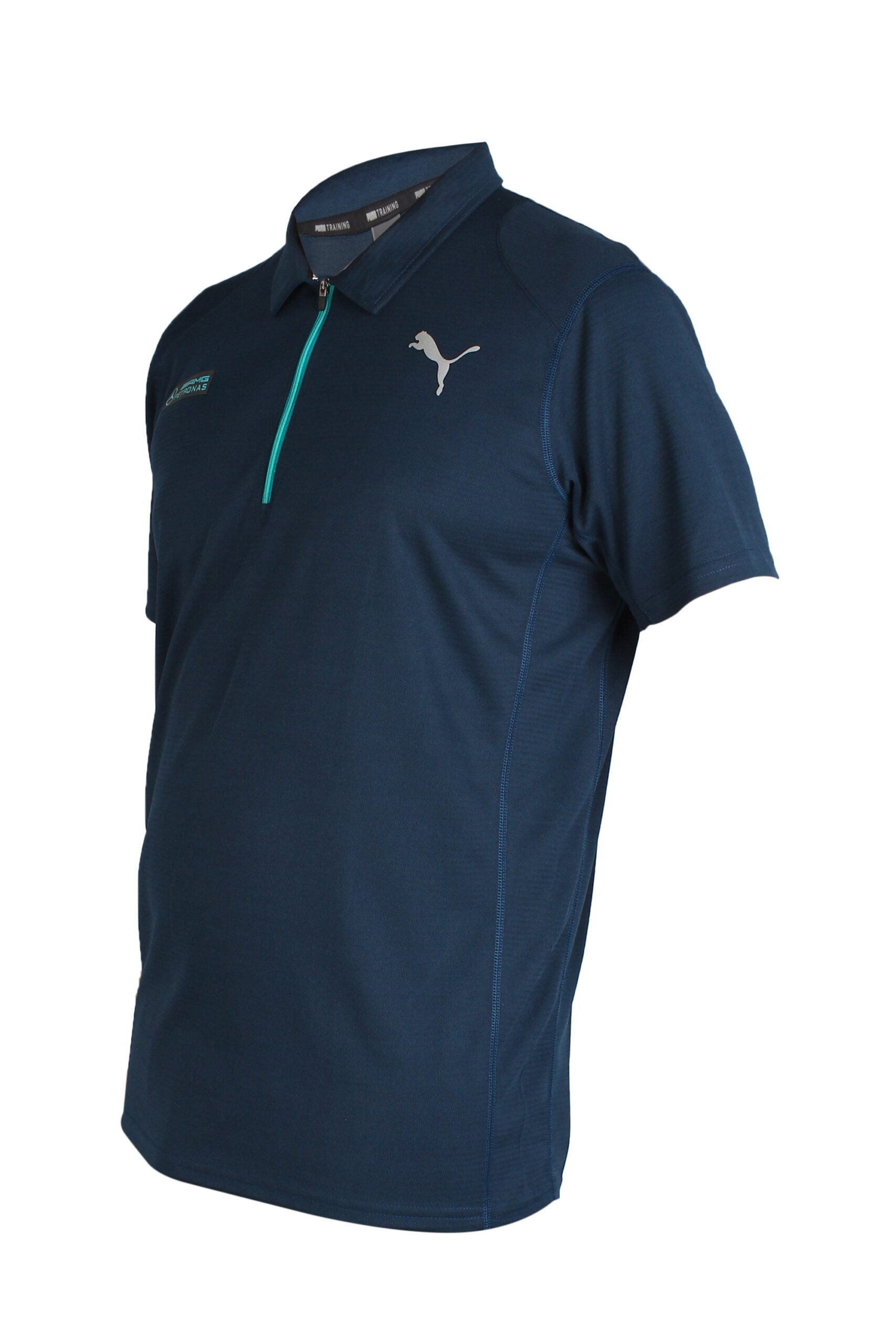 Men's Motorsport Edition Quarter-Zip Performance Polo – Navy Blue - Image 4