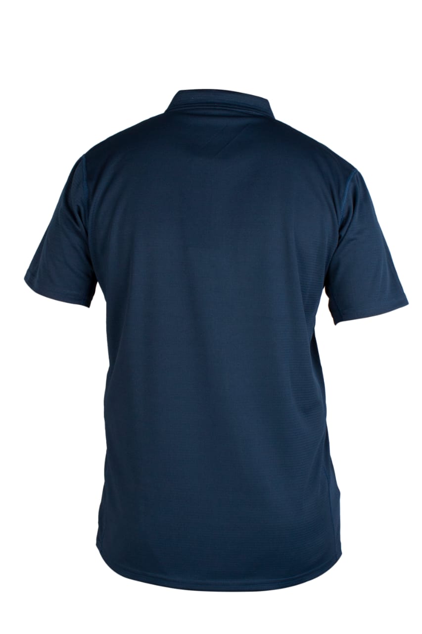 Men's Motorsport Edition Quarter-Zip Performance Polo – Navy Blue - Image 5
