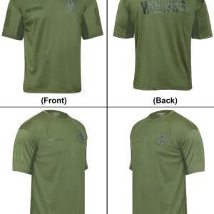 Men's Elite Tactical "Wolves" Performance Combat T-Shirt – Olive Green