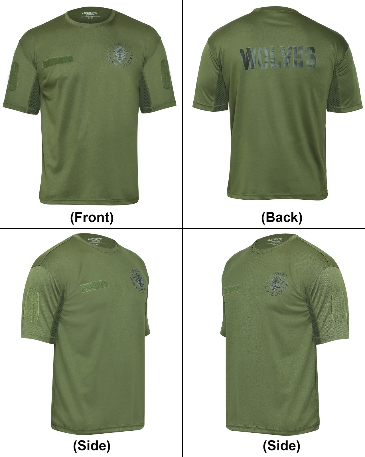 Men's Elite Tactical "Wolves" Performance Combat T-Shirt – Olive Green
