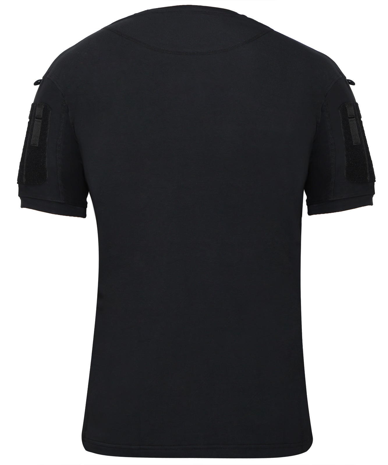 Men's Elite Tactical Combat T-Shirt with Utility Pockets – Stealth Black - Image 3