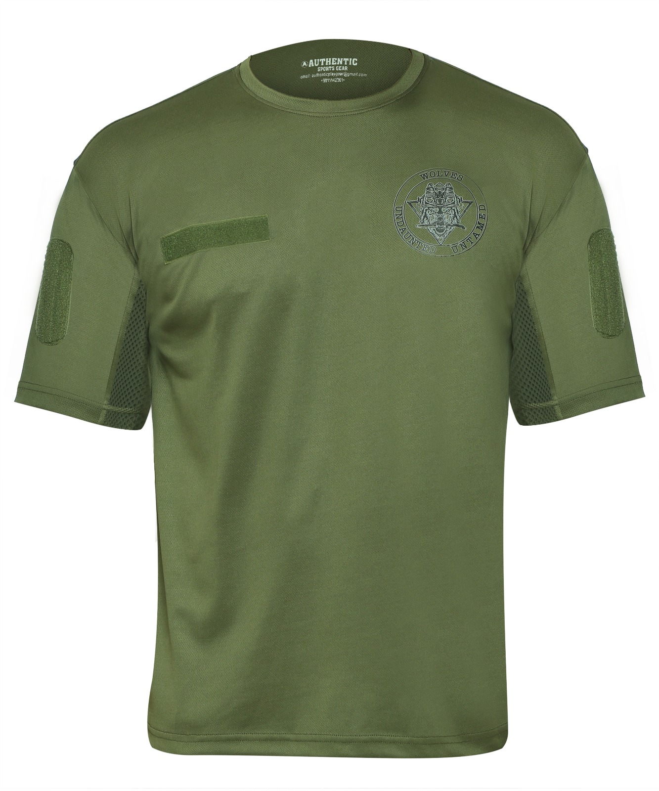 Men's Elite Tactical "Wolves" Performance Combat T-Shirt – Olive Green - Image 2