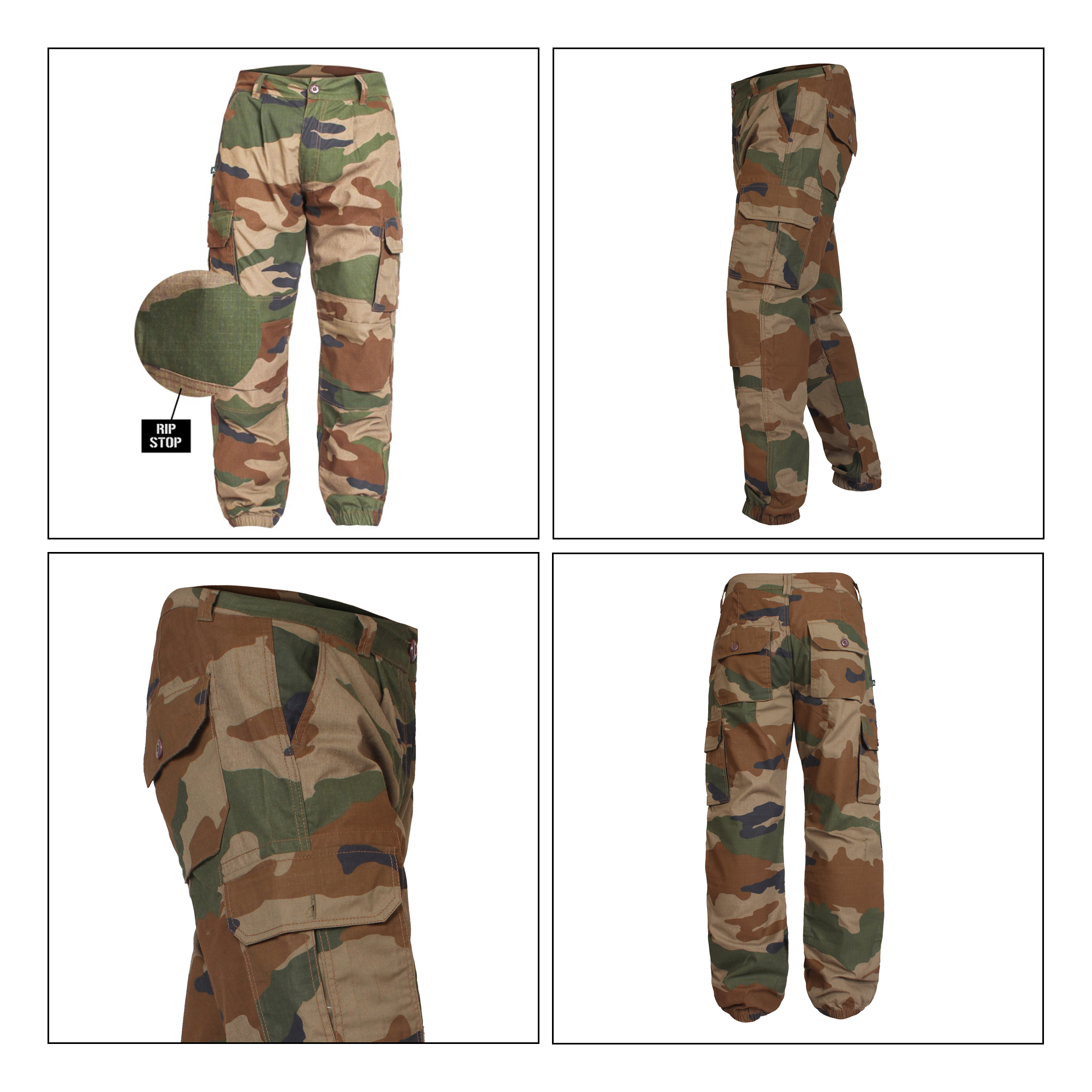 Men's Indian Army Camouflage Ripstop Tactical Cargo Pants – Woodland Camo
